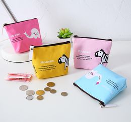 Small fresh coin purse Idyllic style mini cartoon canvas bags women cute card pouches Jewellery pouch coin bags wholesale