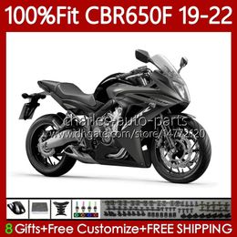 OEM Fairings Injection For HONDA CBR-650F CBR 650 CC CBR650 F CBR650F 19 20 21 22 Bodywork 110No.56 650CC CBR 650F 2019 2020 2021 2022 Glossy grey CBR-650 2019-2022 Body