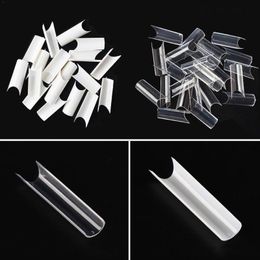 Full Cover Nail Tips 550Pcs C Curve Extra Long Press Square Clear Manicure Extension Fingernail Gel Nails On False Tips Nai Z8Q5