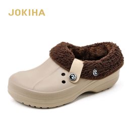 lolita fur clogs winter womens mule clogs full fur lined slippers indoor garden shoes ladies shoes
