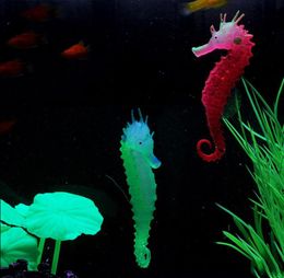 Seahorse Aquarium Ornament Glowing Fish Tank Decor Sea Horse Hippocampal245i