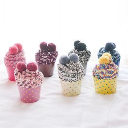 Fashion Cup Cake Socks Coral Cashmere Cotton Sock Winter Soft Warm Stocking Christmas Gifts Towel Socks Boat Socks 9 Colours M3153