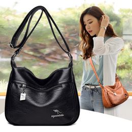 HBP Luxury women's bag 2020 new high-quality soft PU leather ladies shoulder messenger bag designer multi-layer double zipper bagL2N6