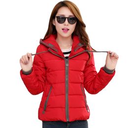 Casual Winter Jacket Women Short Cotton Padded Hooded Ladies Coat Female Parka Chaqueta Mujer Invierno 201019