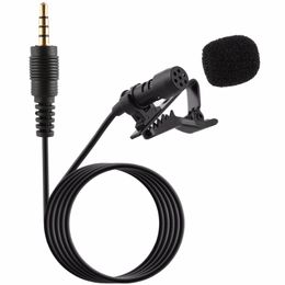 Mini Condenser Lapel Microphone 3.5mm Tie Lapel Lavalier Clip On Double Microphone for Lectures Teaching Interview