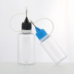 Factory Price& FreeShip PET Plastic Cosmetic Bottle 5ml 10ml 15ml 20ml 30ml 50ml 100ML Stainless Metal Needle Tip Pinhole Glue Gel Plastic Bottle
