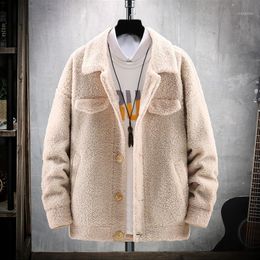 Men's Sweaters Winter Men's Cardigan Sweater Soft Warm Thicken Men Cashmere Casual Buttons Top Coat Male Fleece Jacket Wool Liner1