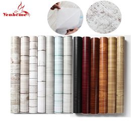 45cmX5m Waterproof PVC Vinyl Wood Grain Self adhesive Wallpaper Kitchen Wardrobe Cabinet Furniture Renovation Door Wall Stickers 201202