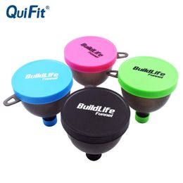 QuiFit Portable Protein Powder Container Whey Protein Storage Multifunction Powder Box Funnel for Shaker Bottle 4 Packs BPA Free 201221