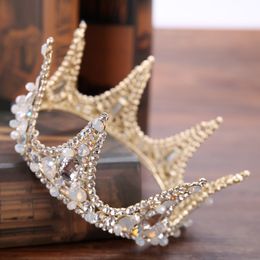 2021 new beautiful Princess Headwear Chic Bridal Tiaras Accessories Stunning Crystals Pearls Wedding Tiaras And Crowns 12114