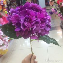 Artificial Purple Hydrangea Flower Garland 70-80cm/31.5" Single Branch Bouquet for Wedding Table Runner Decorative Flowers