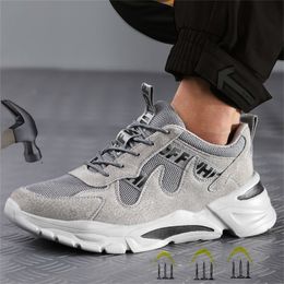 Lightweight Steel Toe Work Safety Shoes Men Women Indestructible Working Waterproof Sneakers Non-slip Industrial Boots Y200915