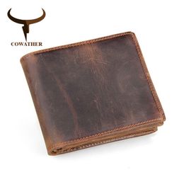 Portafogli da uomo in vera pelle di mucca di alta qualità al 100% di alta qualità, borsa da uomo stile corto prezzo in dollari, cartaira masculina marca originale 211223