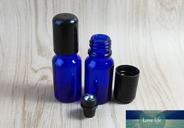 10pcs/lot 10ml Mini blue roll on roller bottles for essential oils roll-on refillable perfume bottle deodorant containers