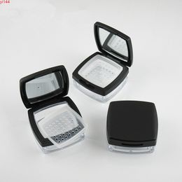 10G Refillable Portable Empty Square PS powder cosmetics Containers Jars with mirror 12pcsgood qualtity