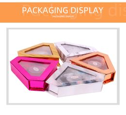 2020 DHL free 3D Mink Hair False Eye Lashes with diamond shape box 5 Colours 16styles for eyelash in stock