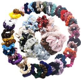 10 Pcs Velvet Elastic Hair personality casual Bands Scrunchy for Women Or Girls Hair Accessories high quality wholesale