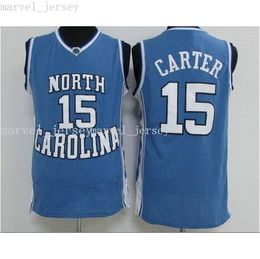 Stitched custom Basketball Jerseys Ncaa North Carolina 15 carter Mesh Embroidery Blue women youth mens basketball jerseys XS-6XL NCAA