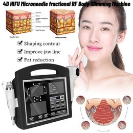 Newest Skin Care Gold Microneedle RF 2 IN 1 Portable 4D Hifu Ultrasound Face Lifting Wrinkle Removal Machine