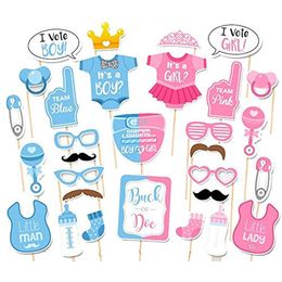 2020 Photo Props Photo Frame Prop Feeder Balloon Boy Girl Gender Reveal Baby Shower Party Cake Topper Decoration Supplies