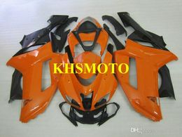 Injection Mould Fairing kit for KAWASAKI Ninja ZX6R 636 07 08 ZX 6R 2007 2008 ABS Orange black Fairings set+Gifts KB22