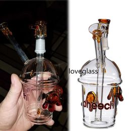 8.7inchs Glasses Bubbler Hookahs Thick Glass Water Bongs Smoking Glass Pipe Dab Rigs Oil Bong With 14mm Joint
