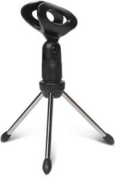 Depusheng Microphone Mic Stand Tripod Bracket Portable Zinc Alloy Desktop Table Adjustable Holder