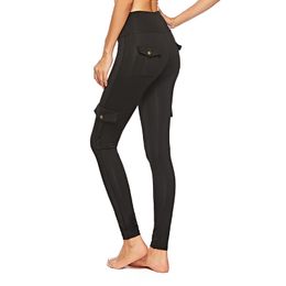 Yoga High Waist Pocket Button Fitness Leggings Breathable Seamless Sexy Legins leggings bodysuit pants sweatpants joggers women T200401