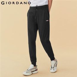 Giordano Men Pants Embroidery Thin Silm Multi Pocket Joggers Elastic Waistband Ribbed Cuffs Pantalon Homme 13110203 201113
