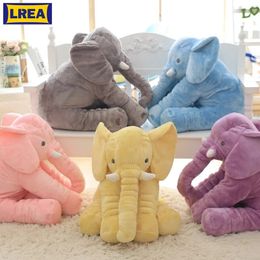 LREA Cartoon 40/60cm Large Plush Elephant cushion Kids Sleeping Back stuffed Pillow Elephant Doll Y200723