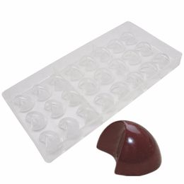 Moon Shaped Polycarbonate Chocolate Mould Hard PC Candy Mould Tray Clear Chocolate Tray T200703