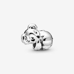 100% 925 Sterling Silver Lovely Koala CharmS Fit Original European Charm Bracelet Fashion Women Wedding Engagement Jewelry Accessories