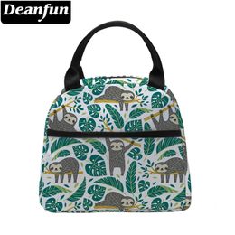 Deanfun Lunch Bag Printing Sloth Lunch Bags Cute Insulated Picnic Bag Gift Travel 17001 C0125