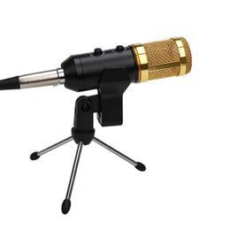 MK F200FL Professional Wire Microphone Handheld Condenser With Tripod Stand Mic for Computer USB Karaoke Video Studio Recording