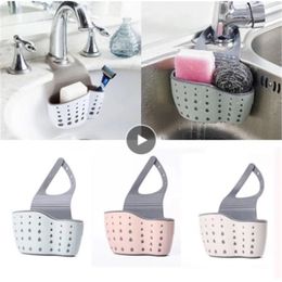 Kitchen Sink Sponge Soap Storage Bag Shelf Adjustable Snap-on Faucet Hanging Drain Basket Rack Home Organizer Accessories Tools