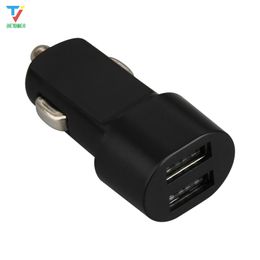 Frosted Flat black Dual USB Car Charger Adapter 2.1A Car cigaretter Phone Car USB Charger 2 Port for Samsung iPhone