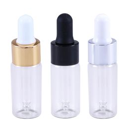 Wholesale 5ml small capacity transparent essential oil bottle Separate bottling of essential oil in rubber head glass