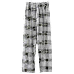 Men's Cotton Long Trousers Plaid Knitted Sleep Pants Mens Pajamas Bottoms Sleepwear Pajama for Men Pijama Hombre Plus Size 201109