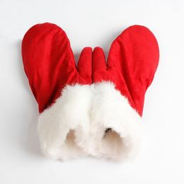 Christmas Decorations Gloves Couple Lovers Polar Fleece Sweethearts Thicken Winter Warm Lining Glove Gift Mittens1