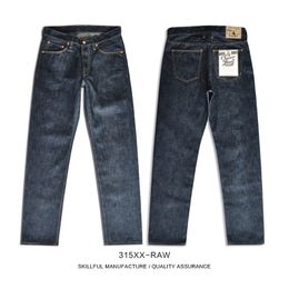 SauceZhan 315XX-RAW Mens Taper Jeans Jean Selvedge Mens Jeans Brand Raw Denim Men Jeans Unsanforized Denim Selvedge Denim 201117