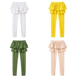 Princess Leggings Girl Child Fake Two Pieces Skirt Pants Spring Autumn New Pattern Pinkycolor Bottom Trousers Hot Sale 7 92yl M2