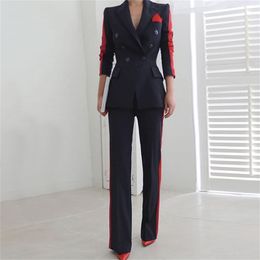 New arrival women high quality temperament fashion wild suit slim pant comfortable thick warm trend outdoor office pant suits 200923
