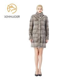 natural Mink fur coat ladies Winter can adjust the length of clos be Customised large size 6XL7XL 211220