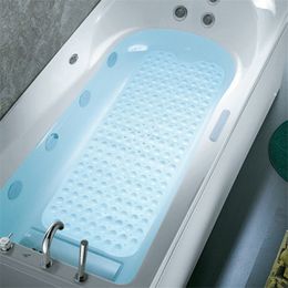 Rectangle 40x100/39x69cm PVC Anti-skid Bath Mat Soft Bathroom Massage Mat Suction Cup Non-slip Bathtub Carpet Y200407