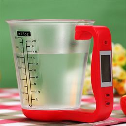 1Pcs Digital kitchen Electronic Measuring Cup Scale Household Jug Scales with LCD Display Temp Measurement 16x12.5x13.5cm Y200328