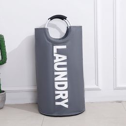 Shushi Portable Waterproof Laundry Hamper Double Layer Heavy Dirty Clothes Large Storag Basket Home Standing Laundry Baskets LJ201204