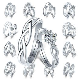 Women Diamond Heart Heartbeat Forever Rings Silver Couple Rings women mens Engagement Wedding Ring will and sandy fashion Jewellery