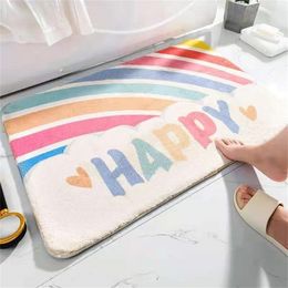 Cartoon Welcome Entrance Doormats Carpets Rugs For Home Bath Living Room Floor Stair Kitchen Hallway Non-Slip Rainbow Gamer 220301