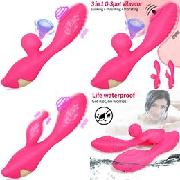 NXY Vibrators Vibrador De Succin Cltoris y Vagina Para Mujer Estimulador Punto G Consolador Femenino Productos Juguetes Sexuales 220110