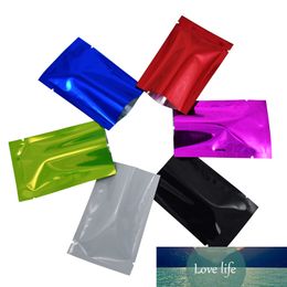 100Pcs Glossy Open Top Aluminium Foil Storage Packaging Pouch Mylar Foil Food Crafts Vacuum Seal Candy Packing Bags